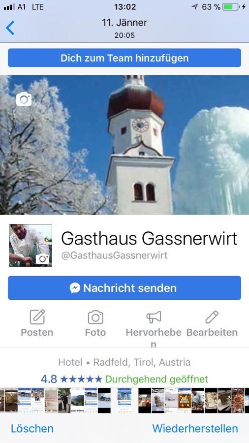 Gassnerwirt Radfeld Hotel Eksteriør billede